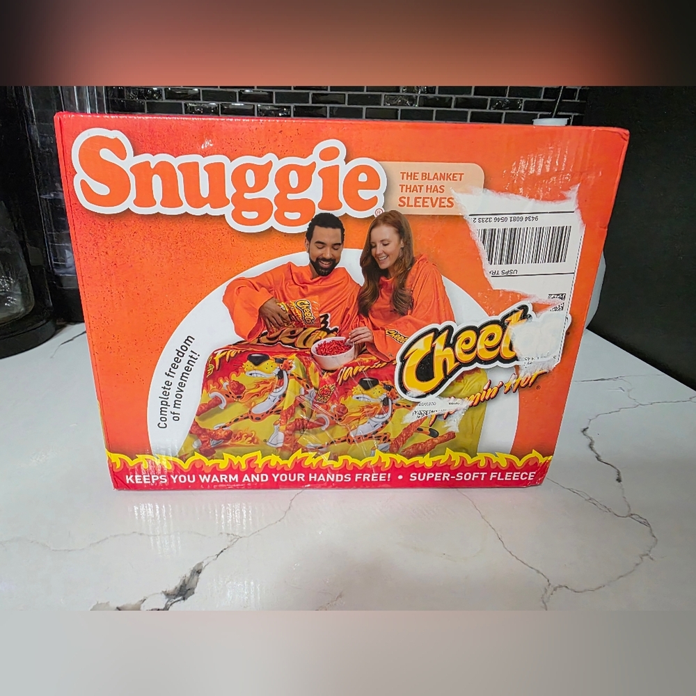 Cheetos Fleece Blanket with Sleeves - Orange